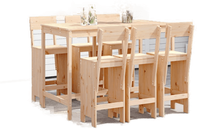 Vidaxl Hagebarsett 7 deler