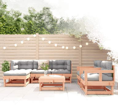 Vidaxl Utendørs spisestue 7 deler