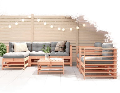 Vidaxl Utendørs spisestue 7 deler