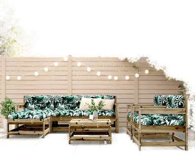 Vidaxl Hagesofagruppe 7 deler