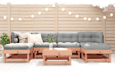 Vidaxl Utendørs spisestue 7 deler