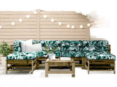 Vidaxl Hagesofagruppe 7 deler