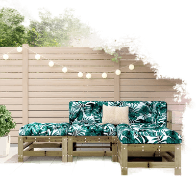 Vidaxl Hagesofagruppe 4 deler