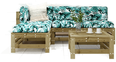 Vidaxl Hagesofagruppe 5 deler