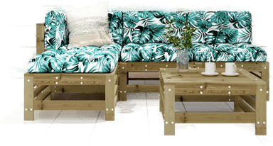 Vidaxl Hagesofagruppe 5 deler