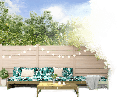 Vidaxl Hagesofagruppe 4 deler