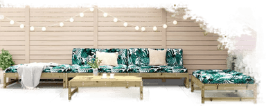 Vidaxl Hagesofagruppe 5 deler