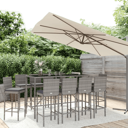 Vidaxl Hagebarsett 11 deler grå