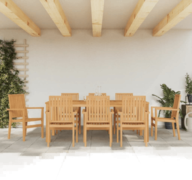 Vidaxl Utendørs spisestue 9 deler