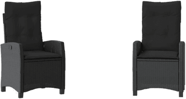 Vidaxl Bistrosett 3 deler svart