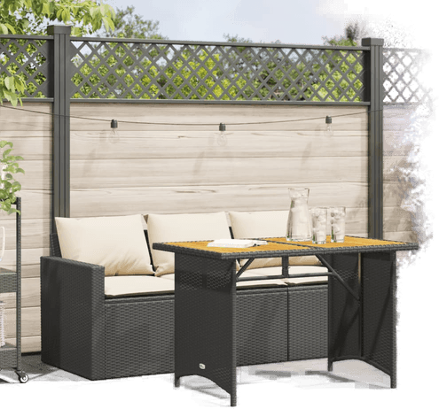 Vidaxl Hagespisegruppe 2 deler svart