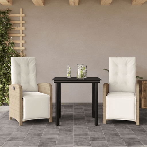 Vidaxl Bistrosett 3 deler beige