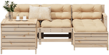 Vidaxl Hagesofasett 5 deler