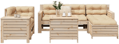 Vidaxl Hagesofasett 7 deler