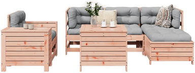 Vidaxl Hagesofasett 7 deler