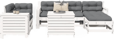 Vidaxl Hagesofasett 7 deler