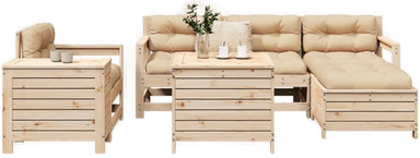 Vidaxl Hagesofasett 7 deler