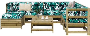 Vidaxl Hagesofasett 8 deler