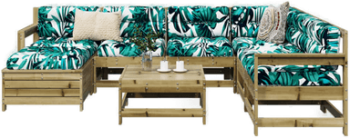 Vidaxl Hagesofasett 8 deler