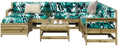 Vidaxl Hagesofasett 8 deler