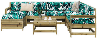 Vidaxl Hagesofasett 8 deler