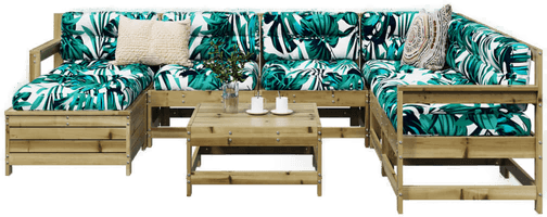 Vidaxl Hagesofasett 8 deler