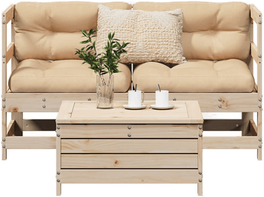 Vidaxl Hagesofasett 3 deler