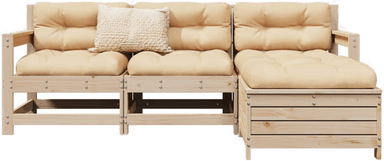 Vidaxl Hagesofasett 4 deler