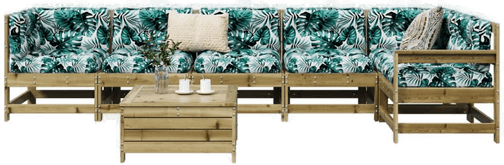 Vidaxl Hagesofasett 7 deler