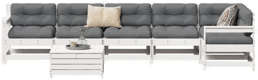 Vidaxl Hagesofasett 7 deler