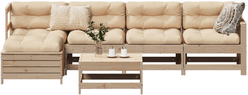 Vidaxl Hagesofasett 6 deler