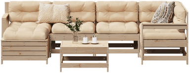 Vidaxl Hagesofasett 7 deler