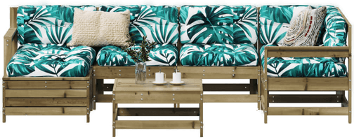 Vidaxl Hagesofasett 7 deler