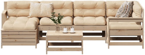 Vidaxl Hagesofasett 7 deler