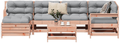 Vidaxl Hagesofasett 7 deler