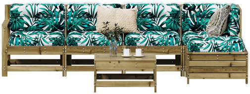 Vidaxl Hagesofasett 6 deler