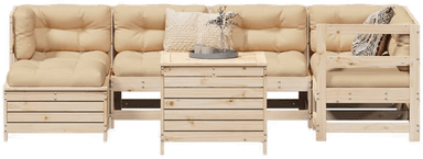 Vidaxl Hagesofasett 7 deler