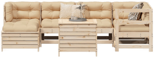 Vidaxl Hagesofasett 7 deler