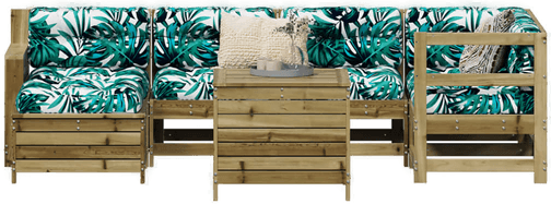 Vidaxl Hagesofasett 7 deler