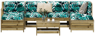 Vidaxl Hagesofasett 7 deler