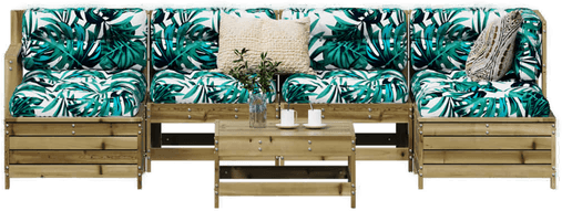 Vidaxl Hagesofasett 7 deler