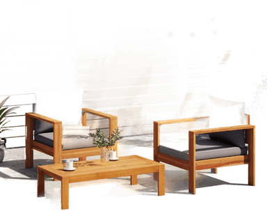 Vidaxl Hagesofasett 3 deler