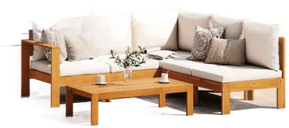 Vidaxl Hagesofasett 4 deler