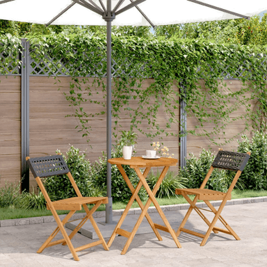 Vidaxl Bistrosett 3 deler svart