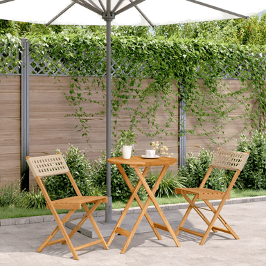 Vidaxl Bistrosett 3 deler beige