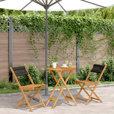 Vidaxl Bistrosett 3 deler svart