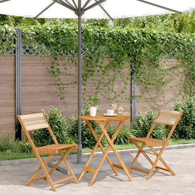 Vidaxl Bistrosett 3 deler beige