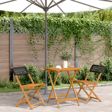 Vidaxl Bistrosett 3 deler svart