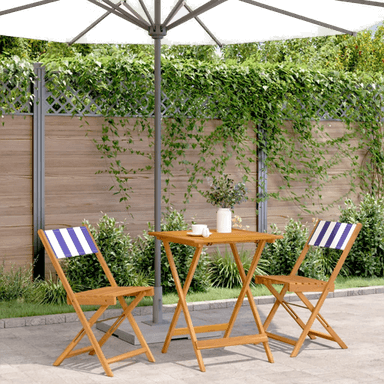 Vidaxl Bistrosett 3 deler blå og hvit