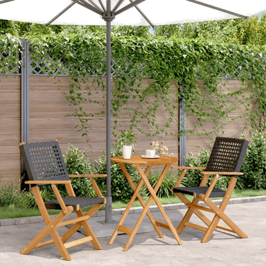 Vidaxl Bistrosett 3 deler svart